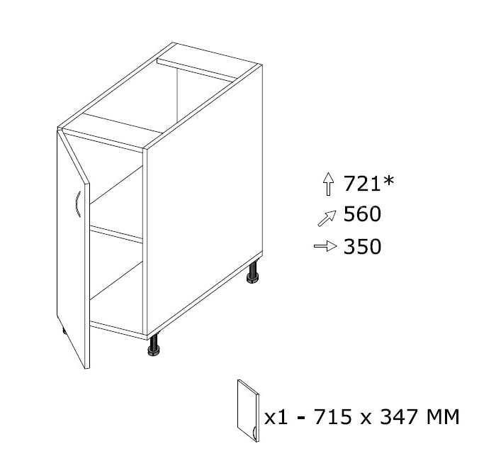 Alakaappi S35 L 350 x K 721 Alakaappi S35 L 350 x K 721